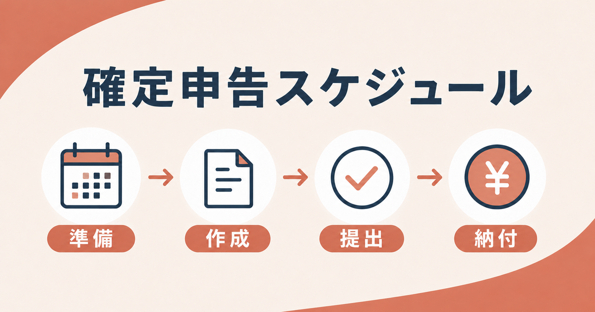 配達員の確定申告、年間スケジュールでまるごと整理
